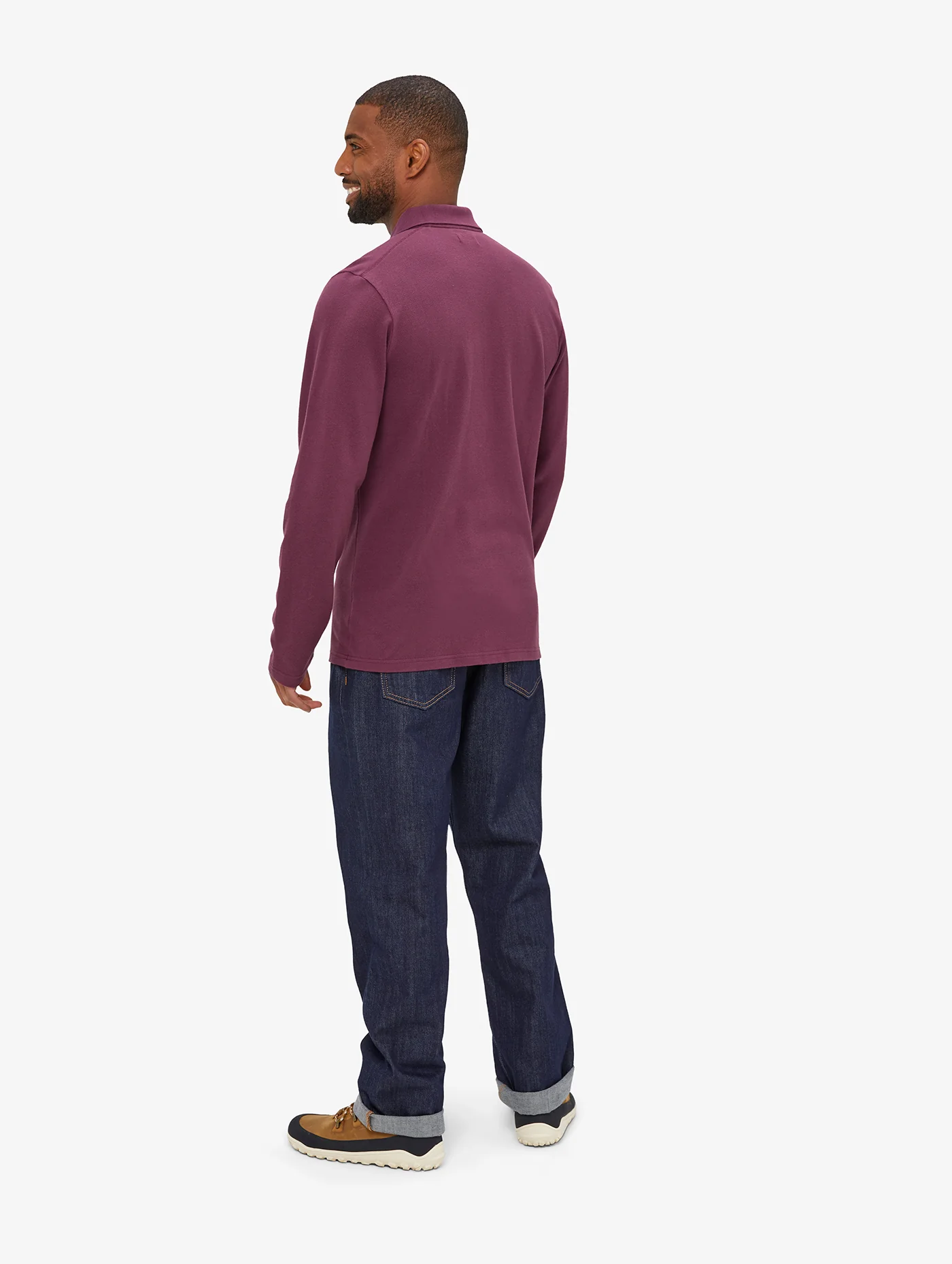 Men's Loki Long Sleeved Organic Polo Shirt - Image 3