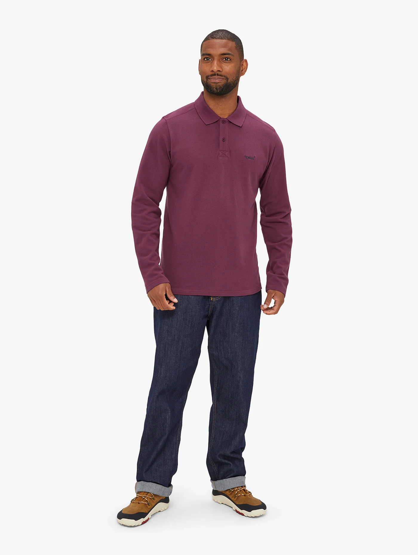 Men's Loki Long Sleeved Organic Polo Shirt - Image 4