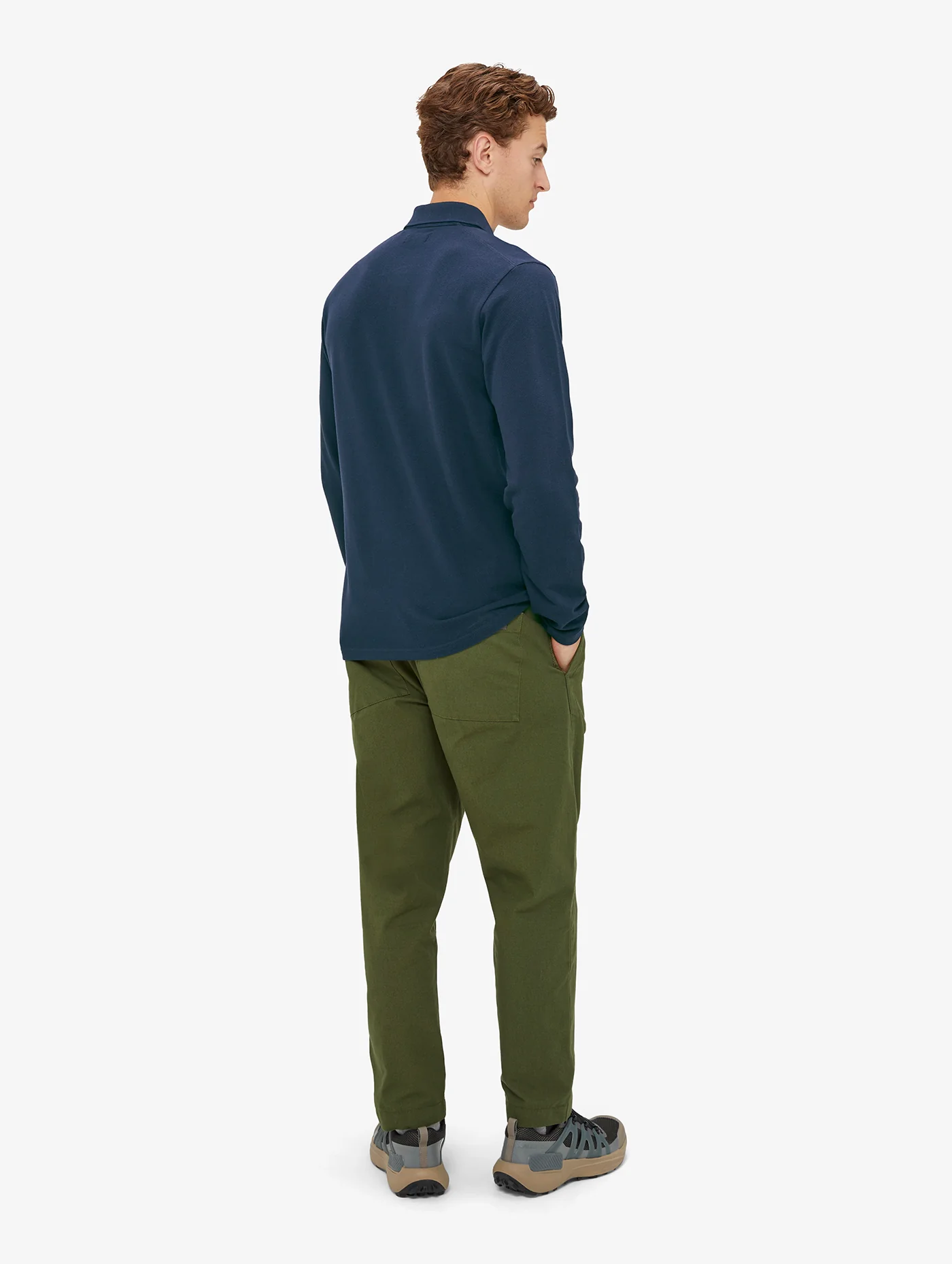 Men's Loki Long Sleeved Organic Polo Shirt - Image 5