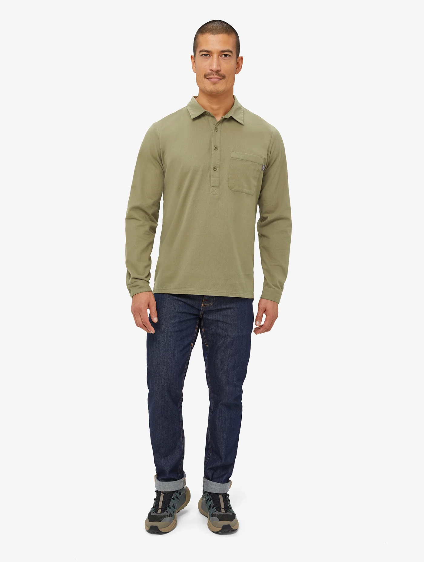 Men's Aron Half Placket Over Shirt - Image 3