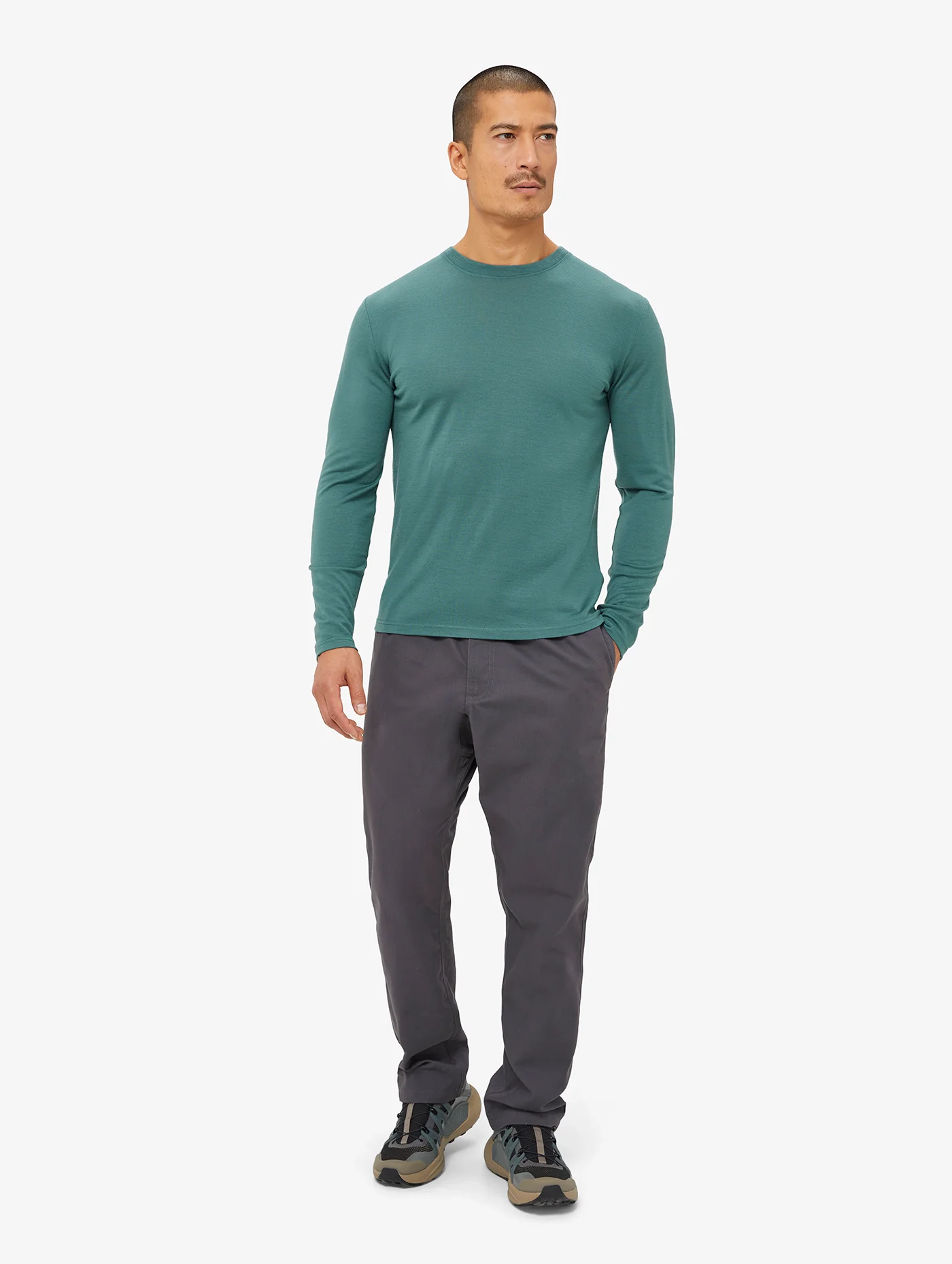 Men's Long Sleeved Merino T-shirt - Image 4
