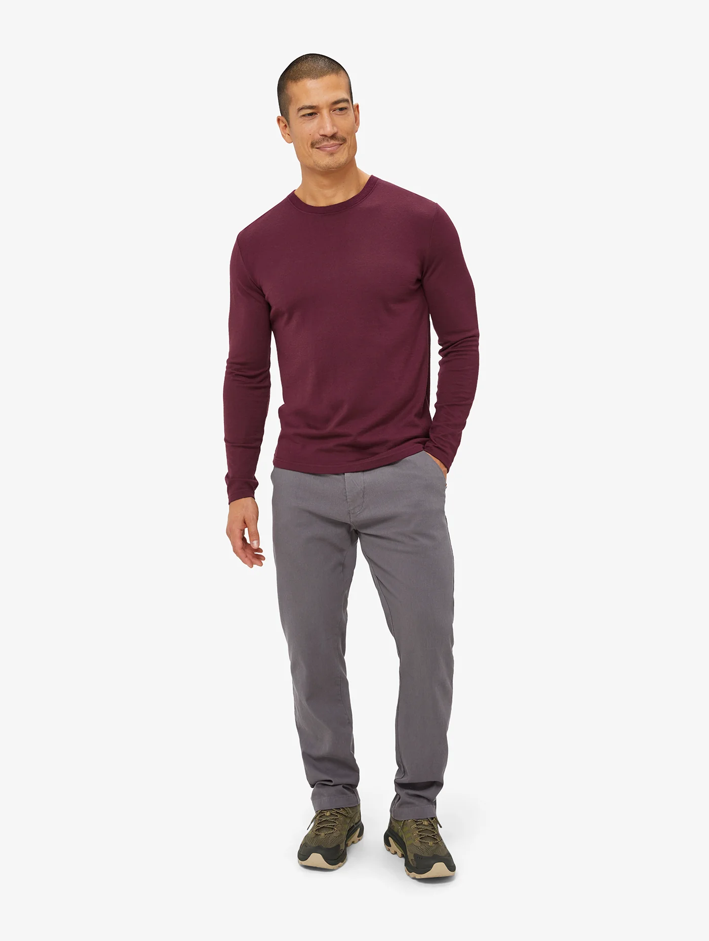 Men's Long Sleeved Merino T-shirt - Image 3