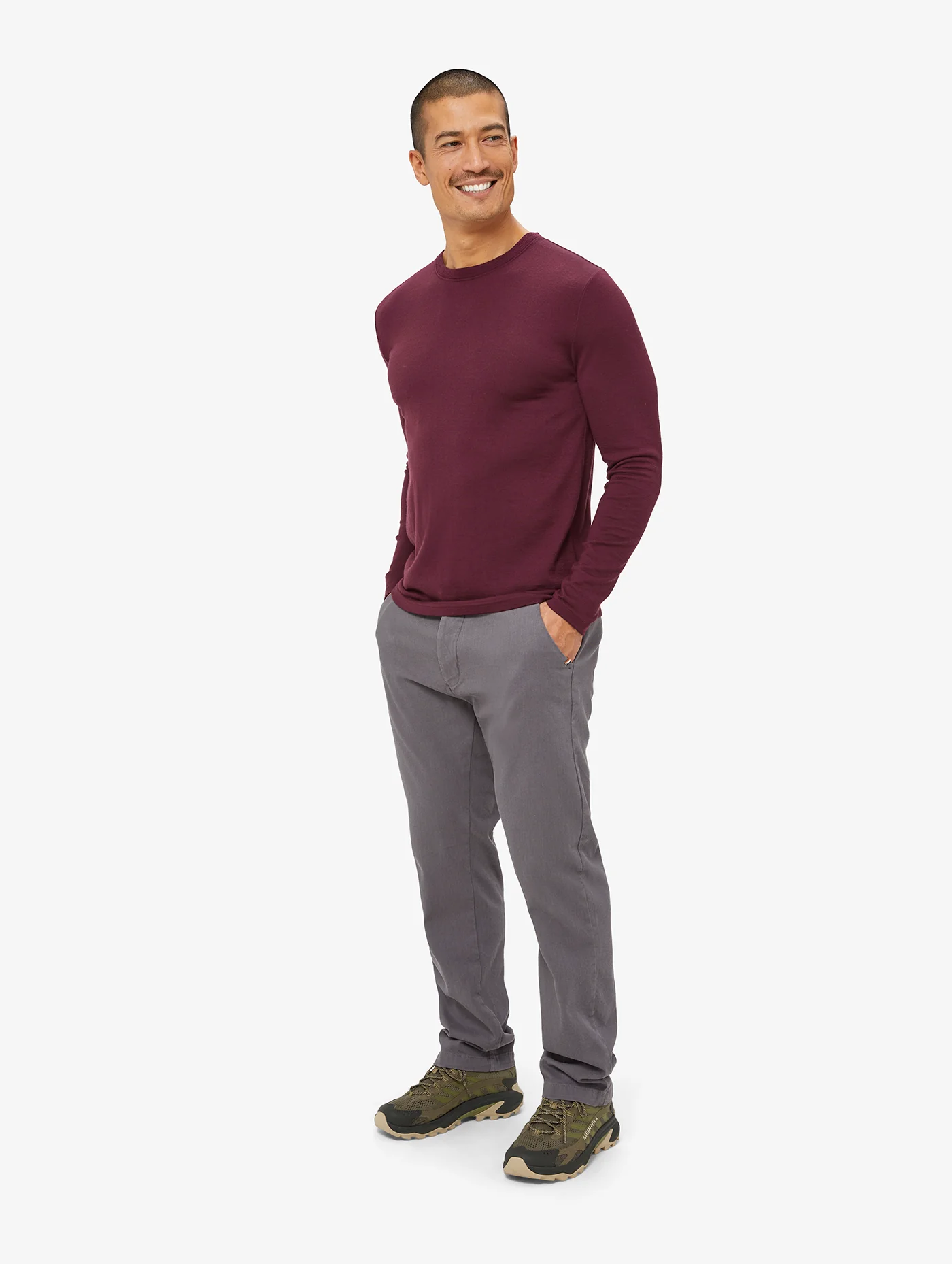 Men's Long Sleeved Merino T-shirt - Image 4